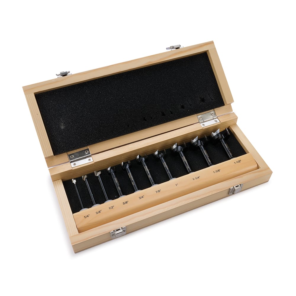 Forged Carbon Steel Forstner Bit Set – Imperial - 10 Piece