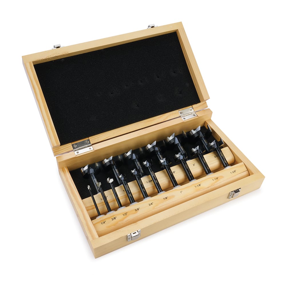 Forged Carbon Steel Forstner Bit Set – Imperial - 16 Piece