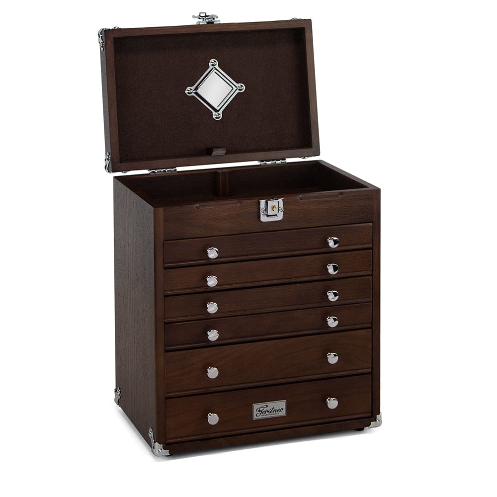 Recker Chest Gerstner International 6-Drawer Collector's Chest - Dark Oak | Woodcraft