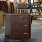 5-Drawer Large Roller Cabinet - Dark Oak