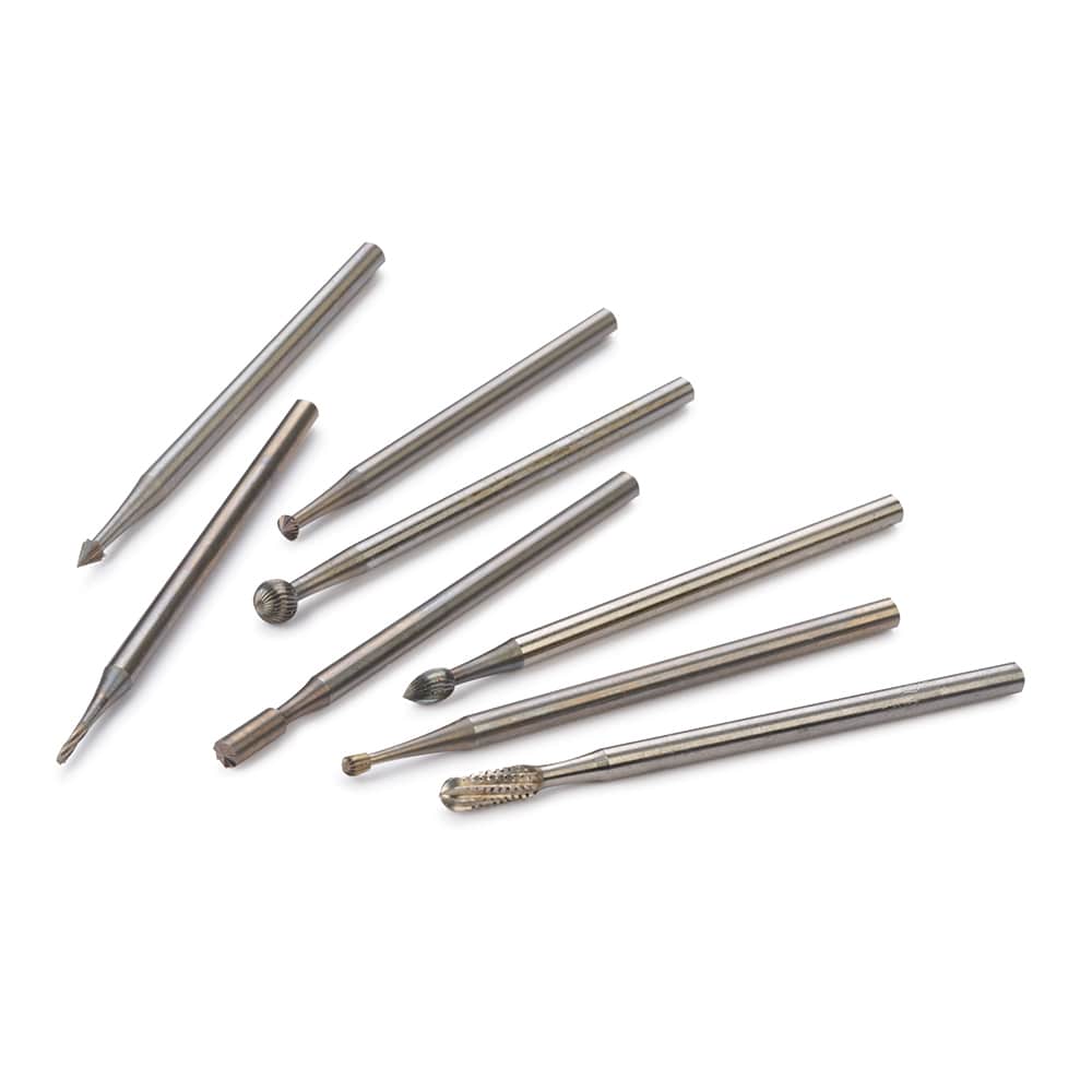Mini Burr Set Set - 3/32" Shank - 8 Piece