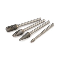 Carbide Burr Assortment - 1/8" Shank - 4 Piece