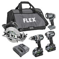 Hammer Drill, Impact Driver, CircSaw Work Lght Kit