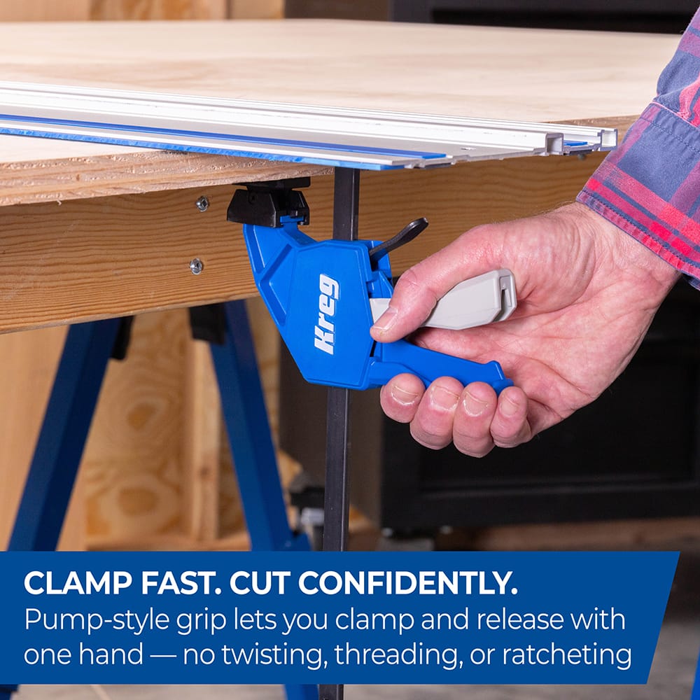 Track Saw Track Clamp for Guide Rails