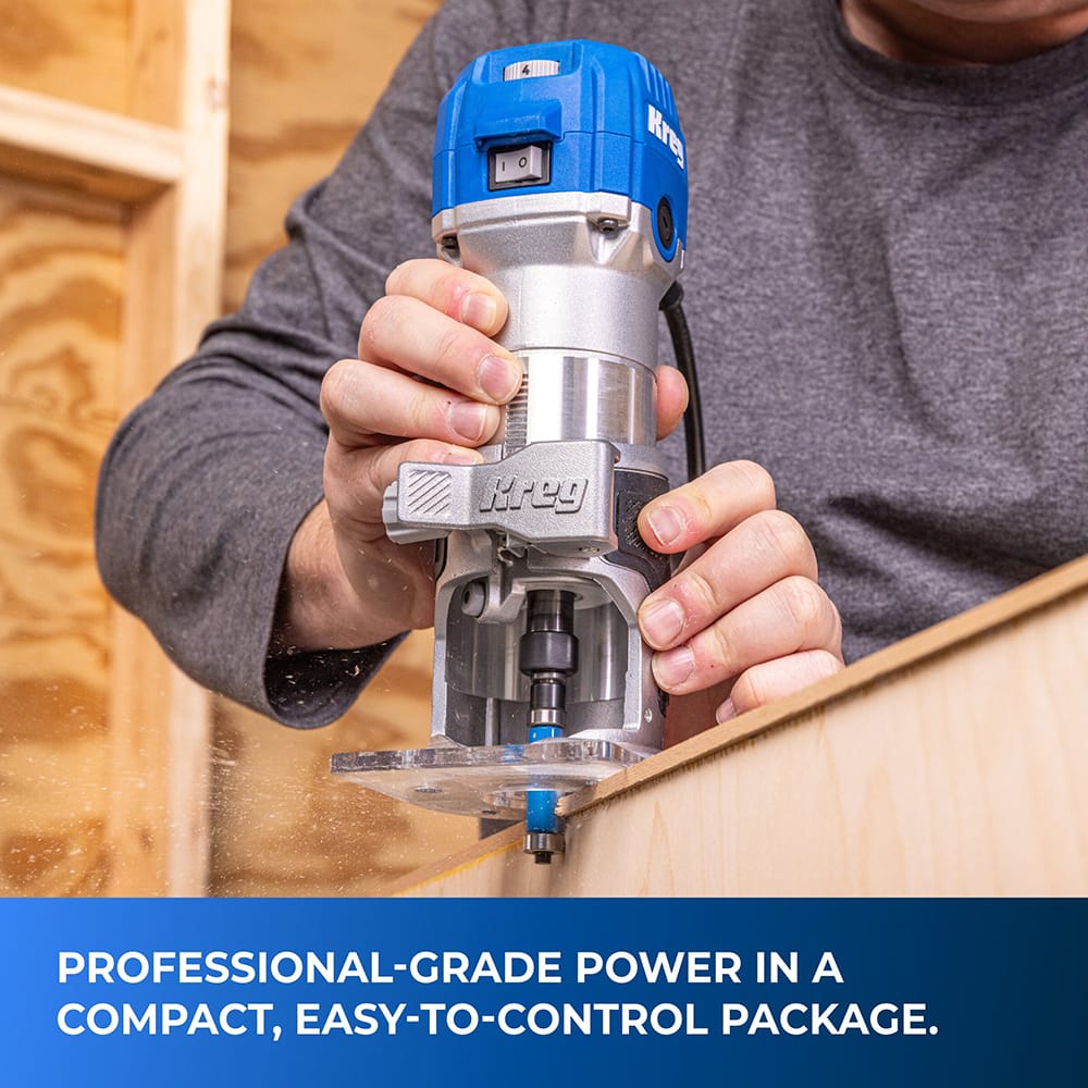 1-1/4 HP Trim Router Corded Wood Router with Variable Speed
