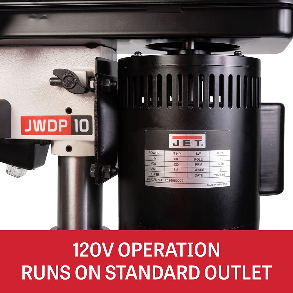 10" Benchtop Drill Press - JWDP-10 - 1PH - 120V