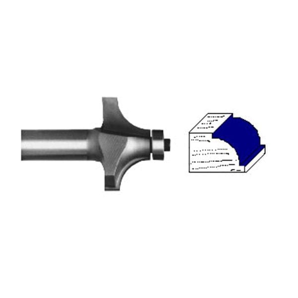 2100C Beading Router Bit 1/4" SH 1/8" R X 3/4" D X 1/2" CL alt 0