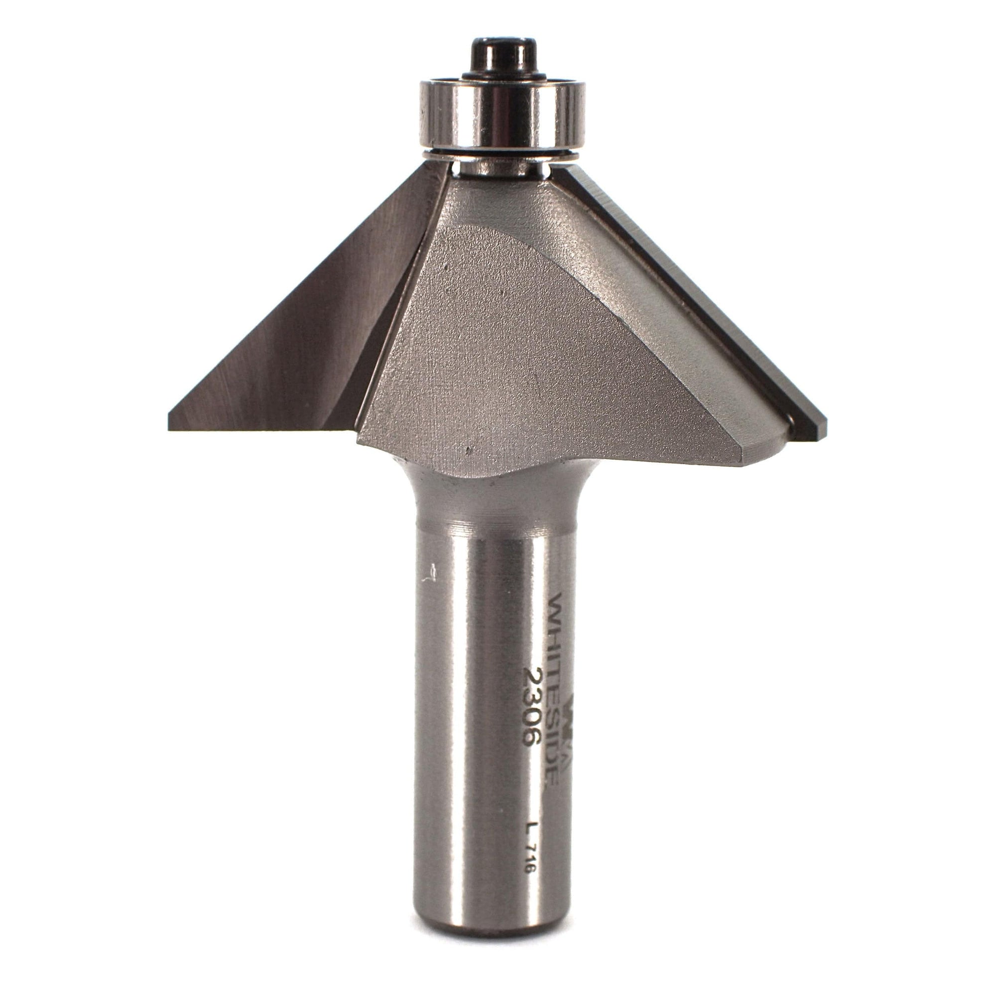 2306 Chamfer Router Bit 1/2" SH 1-1/16" CL X 3/4" CH 2-1/2" OL alt 0