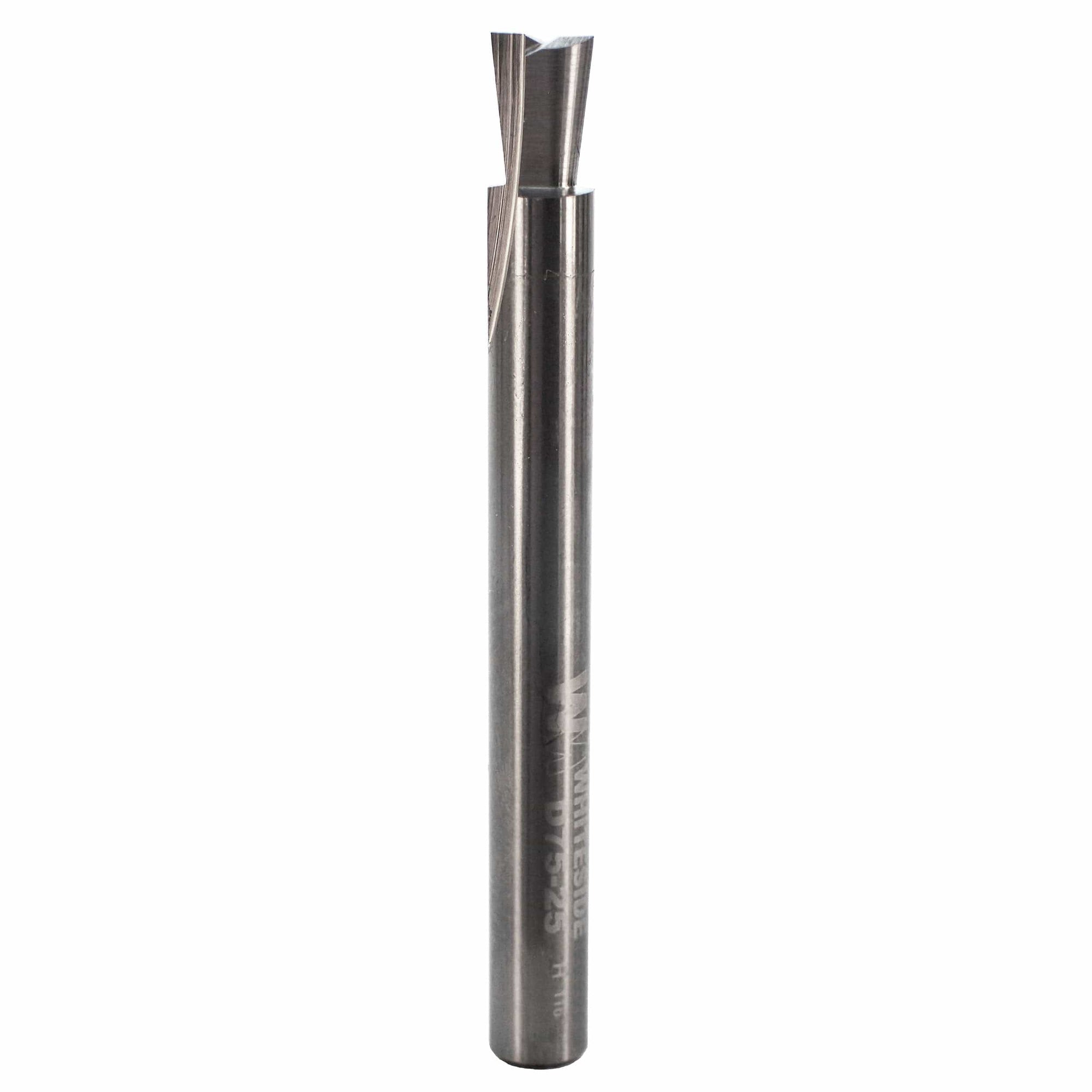 D75-25 Dovetail Router Bit 7-1/2 Degree 1/4" SH 1/4" D x 5/16" C x 2-1/2" OL alt 0