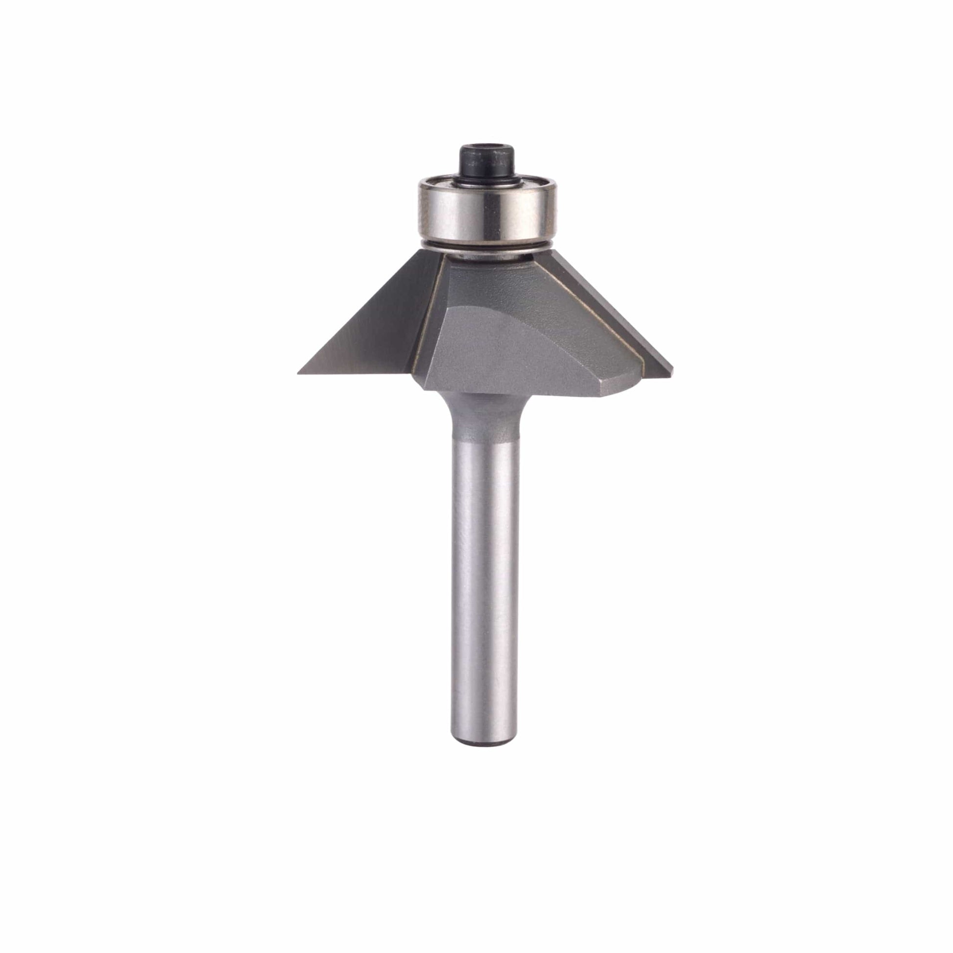 2302 Chamfer Router Bit 1/4" SH 5/8" CL X 7/16" CH 2" OL alt 0