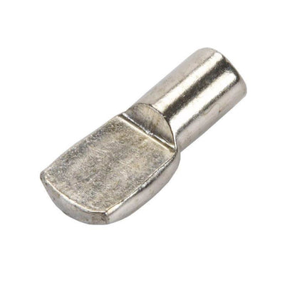 Flat Spoon Style Shelf Support - 1/4" Pin - Nickel - 25 Pack alt 0