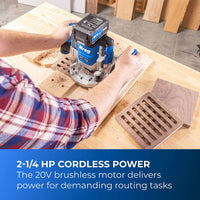 20V Ionic Drive 2-1/4 Peak HP Plunge Router- Bare Tool