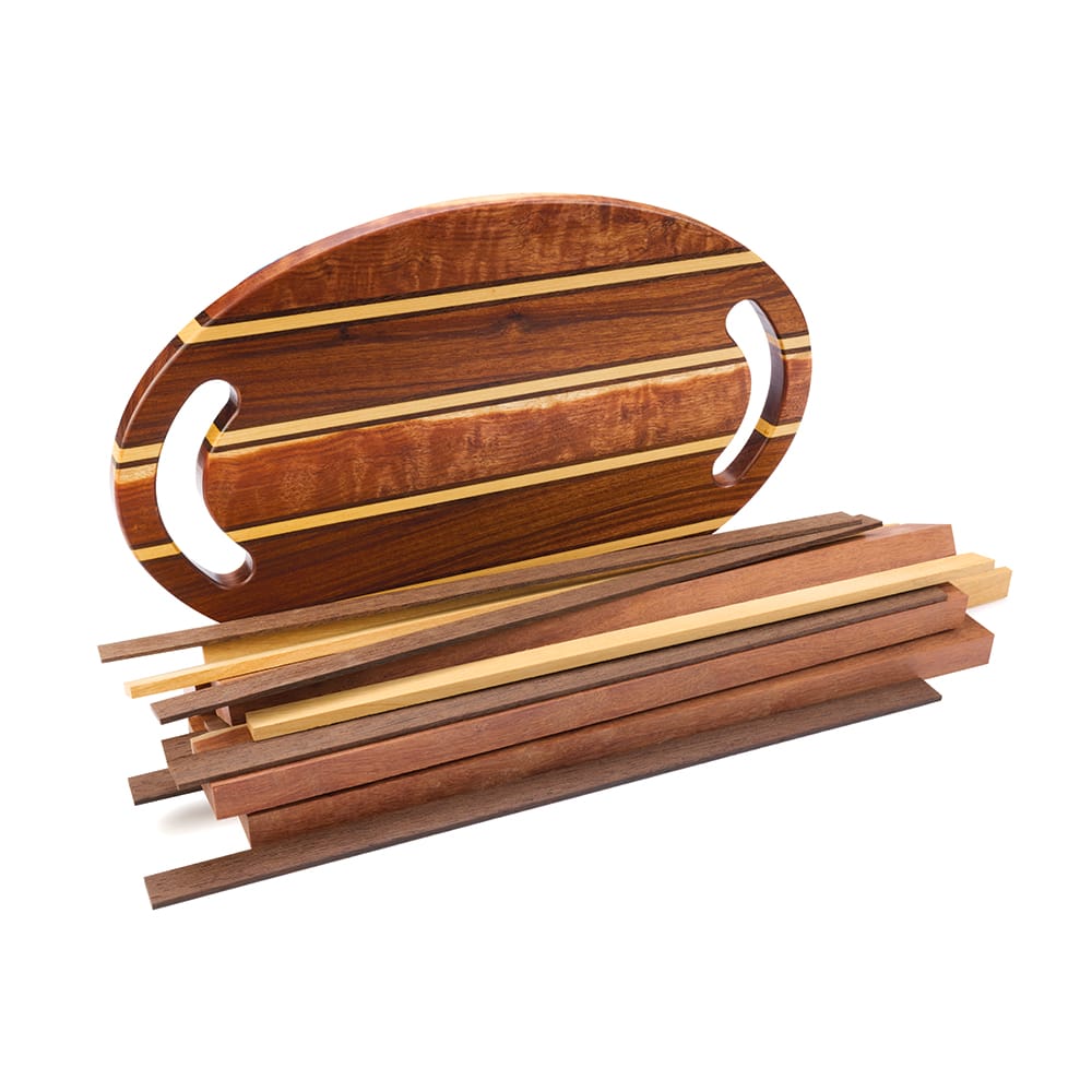 MVP Charcuterie Board Kit - 3/4" x 10" x 16" - Granadillo, Wenge and Kimboto