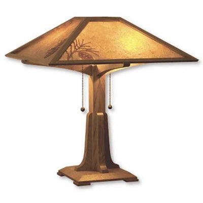 Woodworking Project Paper Plan to Build Arts and Crafts Table Lamp alt 0