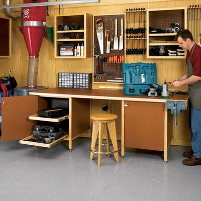 Woodworking Project Paper Plan to Build Tough-Stuff Workbench alt 0