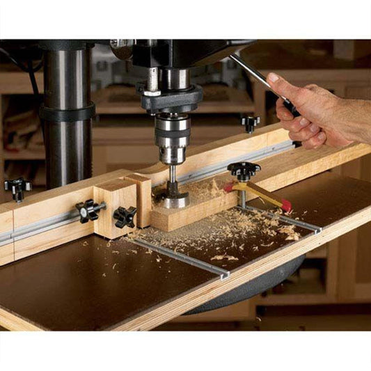 Downloadable Woodworking Project Plan to Build Feature-Packed Drill-Press Table alt 0
