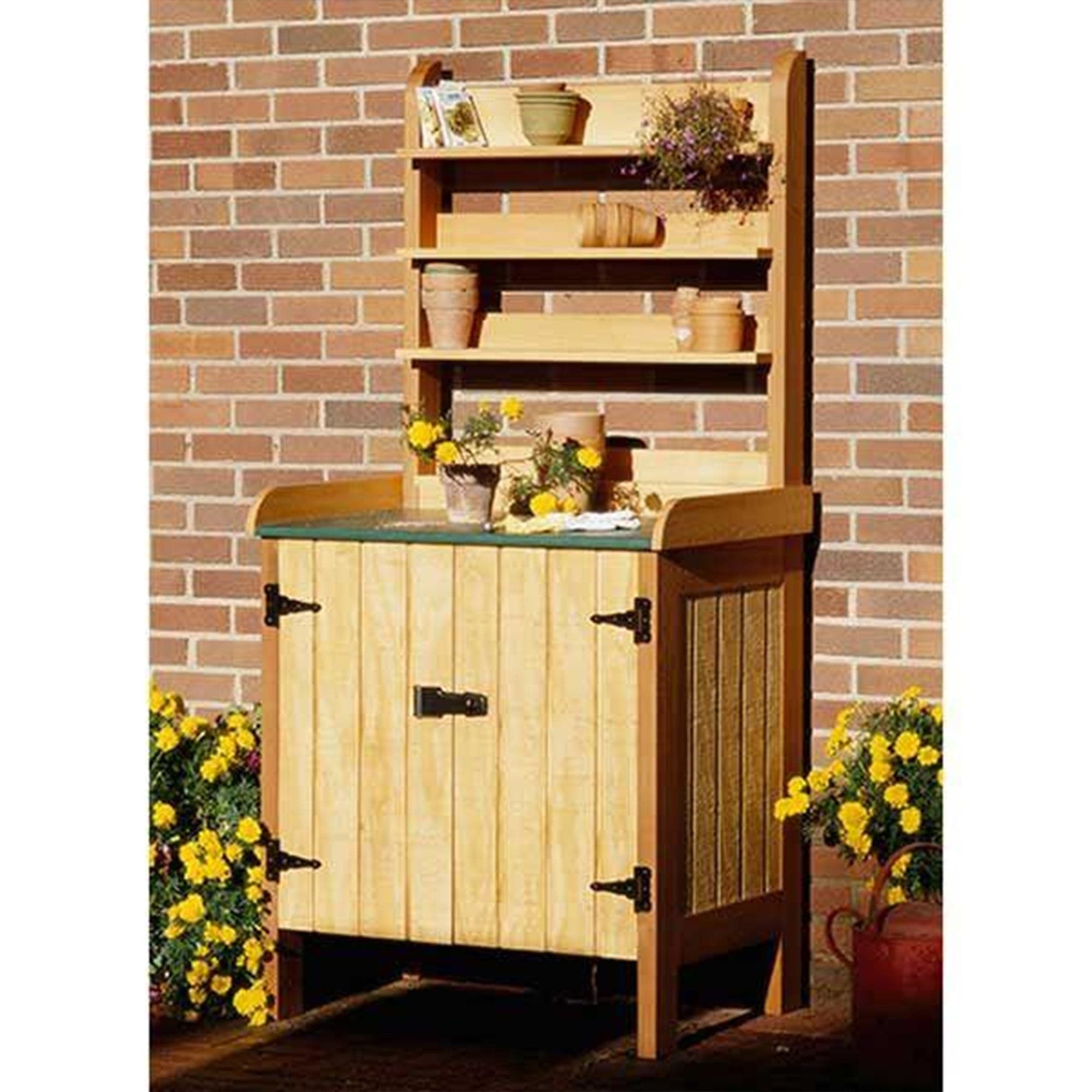 Downloadable Woodworking Project Plan to Build Gardener's Potting Bench alt 0
