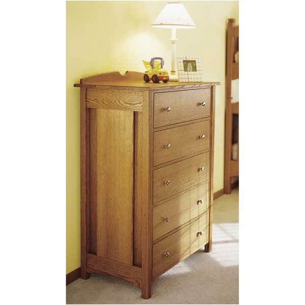 Woodworking Project Paper Plan to Build Kid&#39;s Oak Dresser alt 0