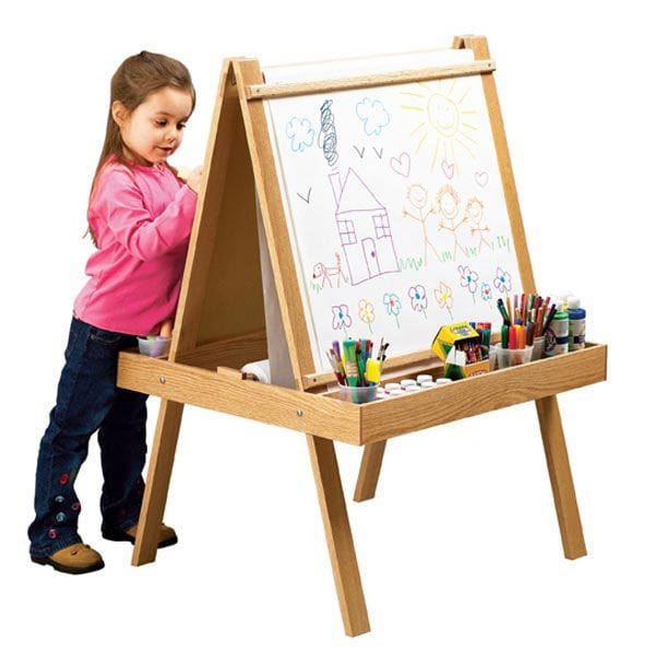 Woodworking Project Paper Plan to Build Young Artist&#39;s Easel alt 0