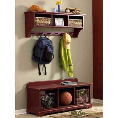 Woodworking Project Paper Plan to Build Entry-Area Storage Bench & Wall Shelf alt 0