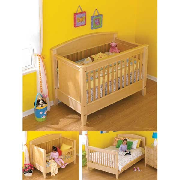 Woodworking Project Paper Plan to Build 3-in-1 Bed for All Ages alt 0