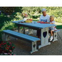 Woodworking Project Paper Plan to Build Picnic Table and Benches alt 0