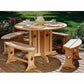 Woodworking Project Paper Plan to Build Apple Patio Table & Benches alt 0