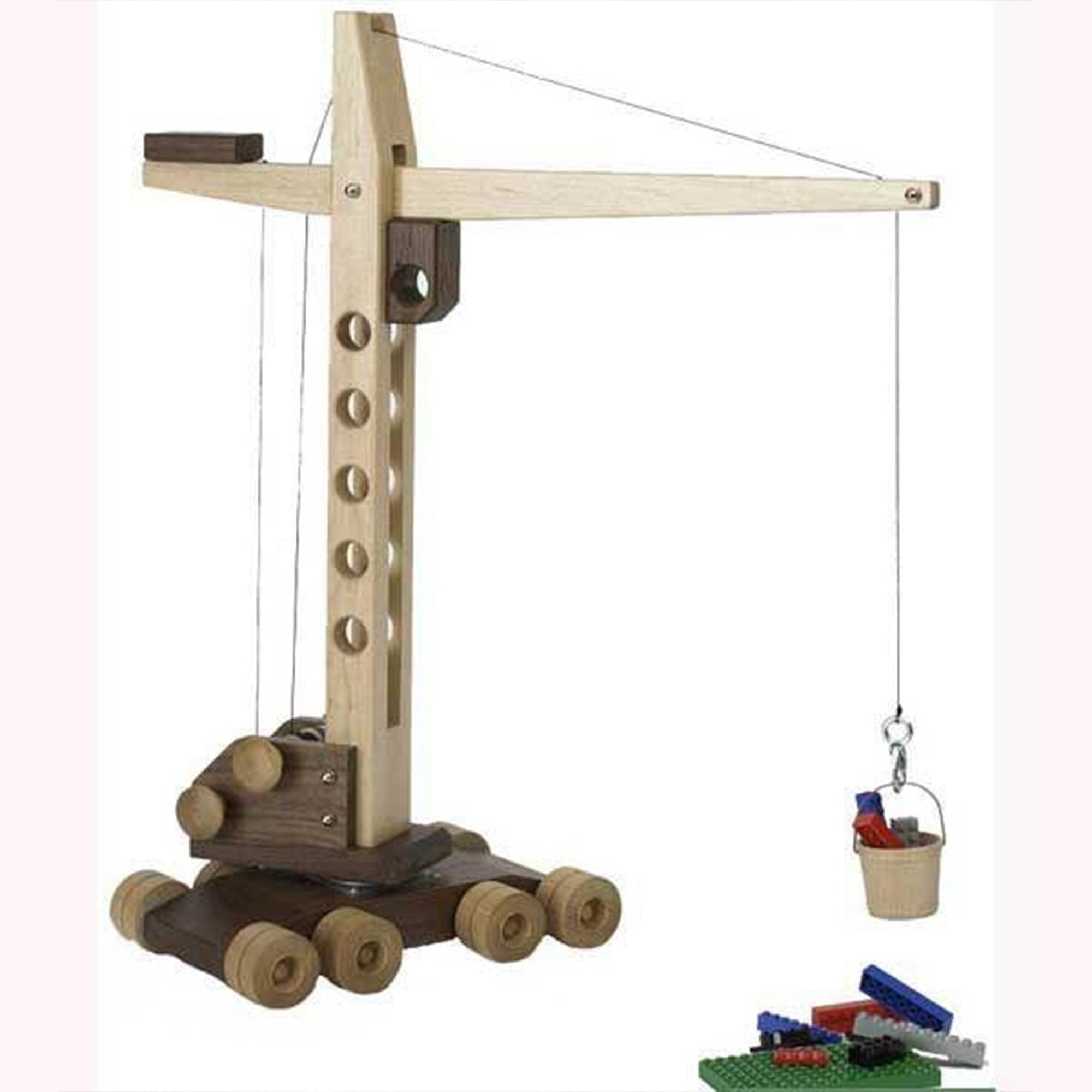 Downloadable Woodworking Project Plan to Build Contractor Grade Mobile Crane Toy alt 0