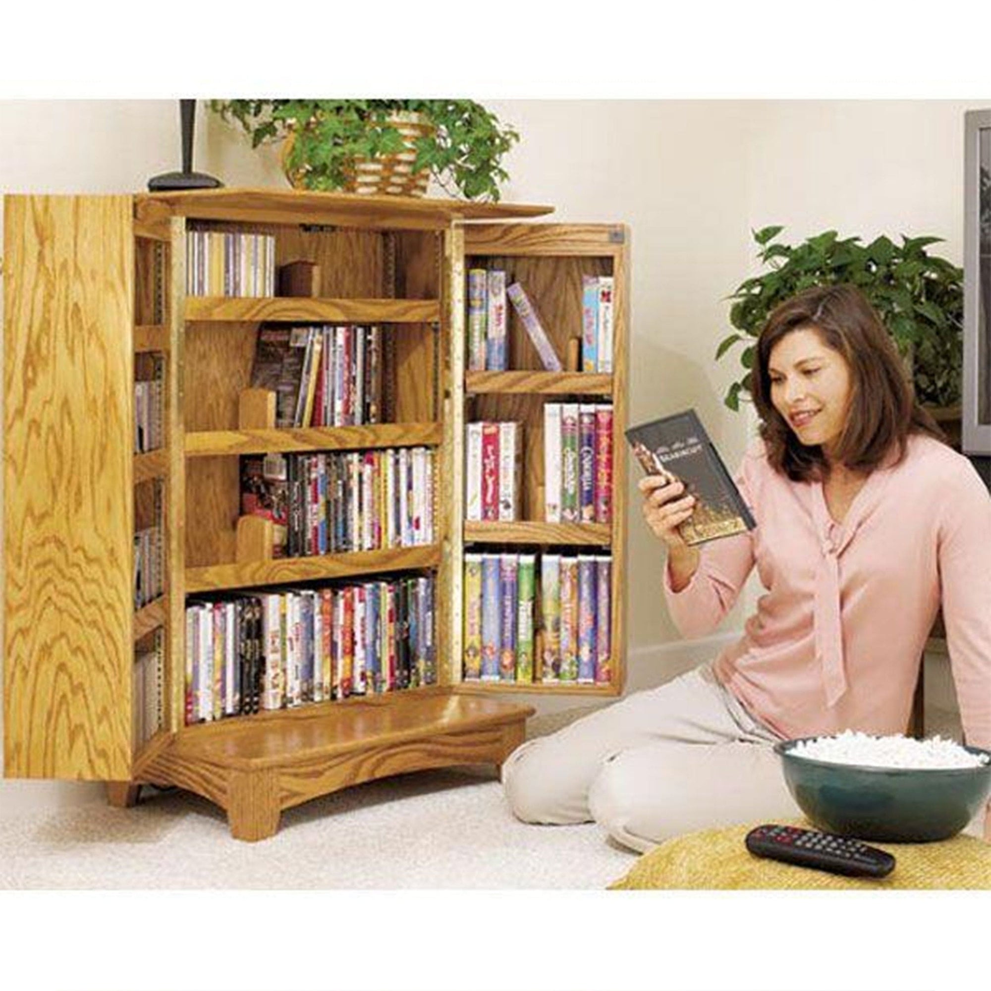 Downloadable Woodworking Project Plan to Build Media Storage for movies, music, and more alt 0