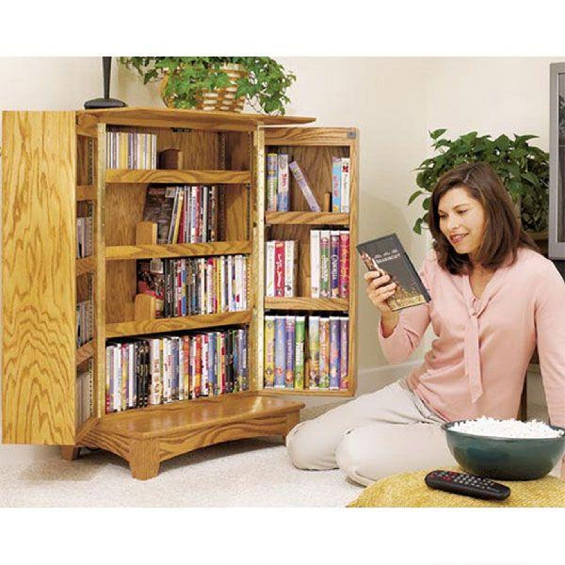 Downloadable Woodworking Project Plan to Build Media Storage for movies, music, and more alt 0