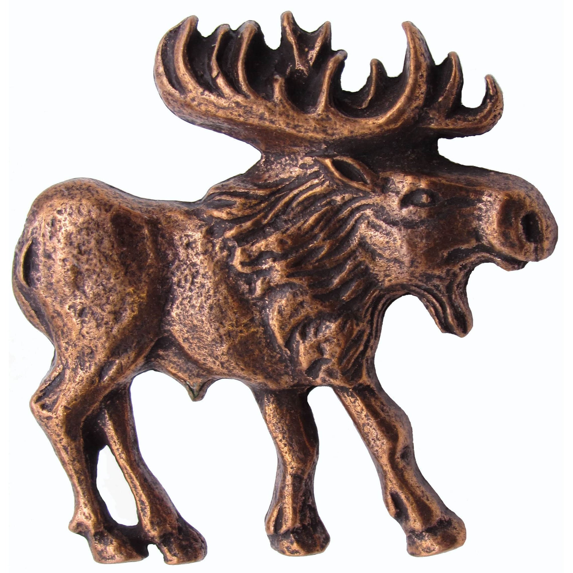 Walking Moose Pull, Right, Antique Copper, Model 183AC alt 0
