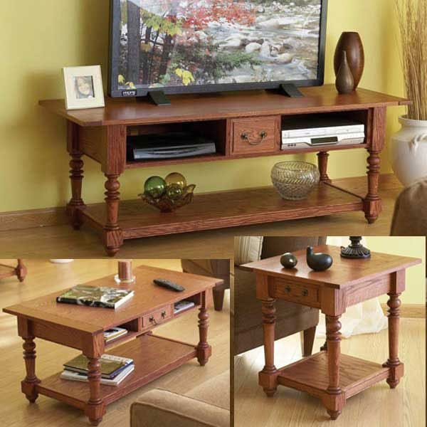 Woodworking Project Paper Plan to Build Big Screen TV Trio alt 0