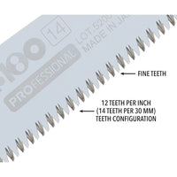F-180, 180mm, Fine Teeth