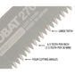 ZUBAT Replacement Blade, 270mm, Large Teeth