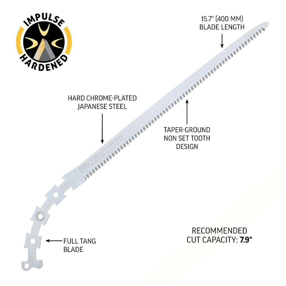 TSURUGI Replacement Blade, 400mm, Medium Teeth