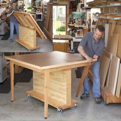Woodworking Project Paper Plan to Build Fold-Flat 3-in-1 Workbench alt 0