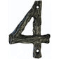 LHN4-P Log House Number 4, Pewter, 1 piece alt 0
