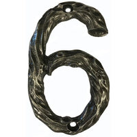 LHN6-P Log House Number 6, Pewter, 1 piece alt 0