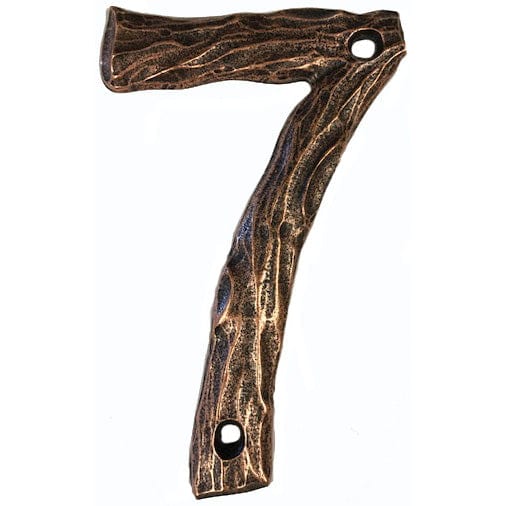 LHN7-AC Log House Number 7, Antique Copper, 1 piece alt 0