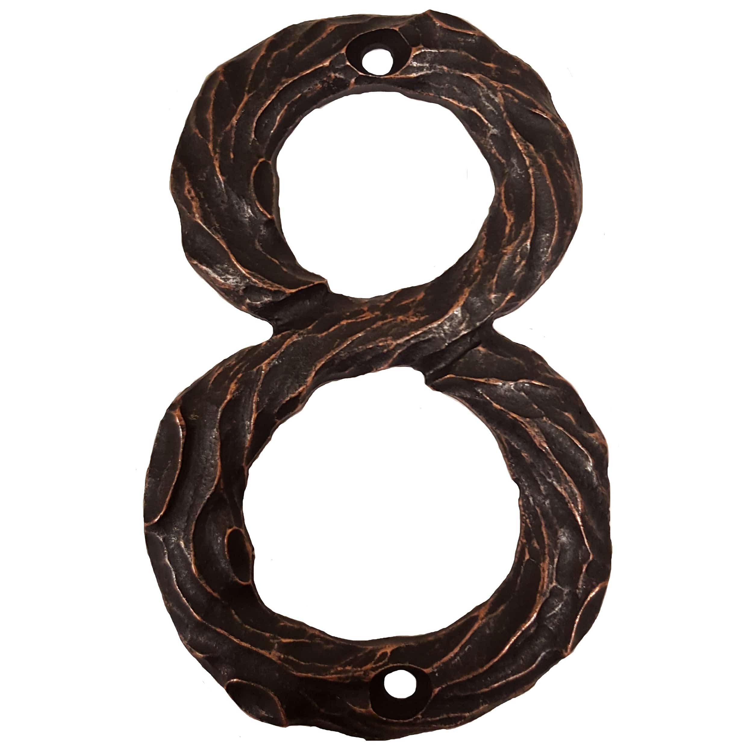 LHN8-ORB Log House Number 8, Oil Rubbed Bronze, 1 piece | Woodcraft
