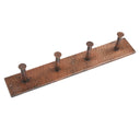 Hand Hammered Quadruple Robe Hook alt 0