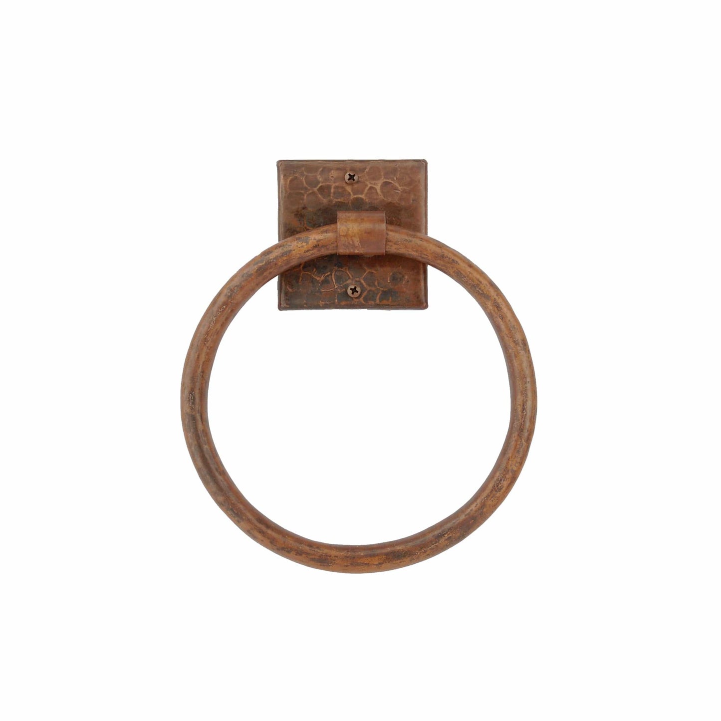 7" Hand Hammered Towel Ring alt 0