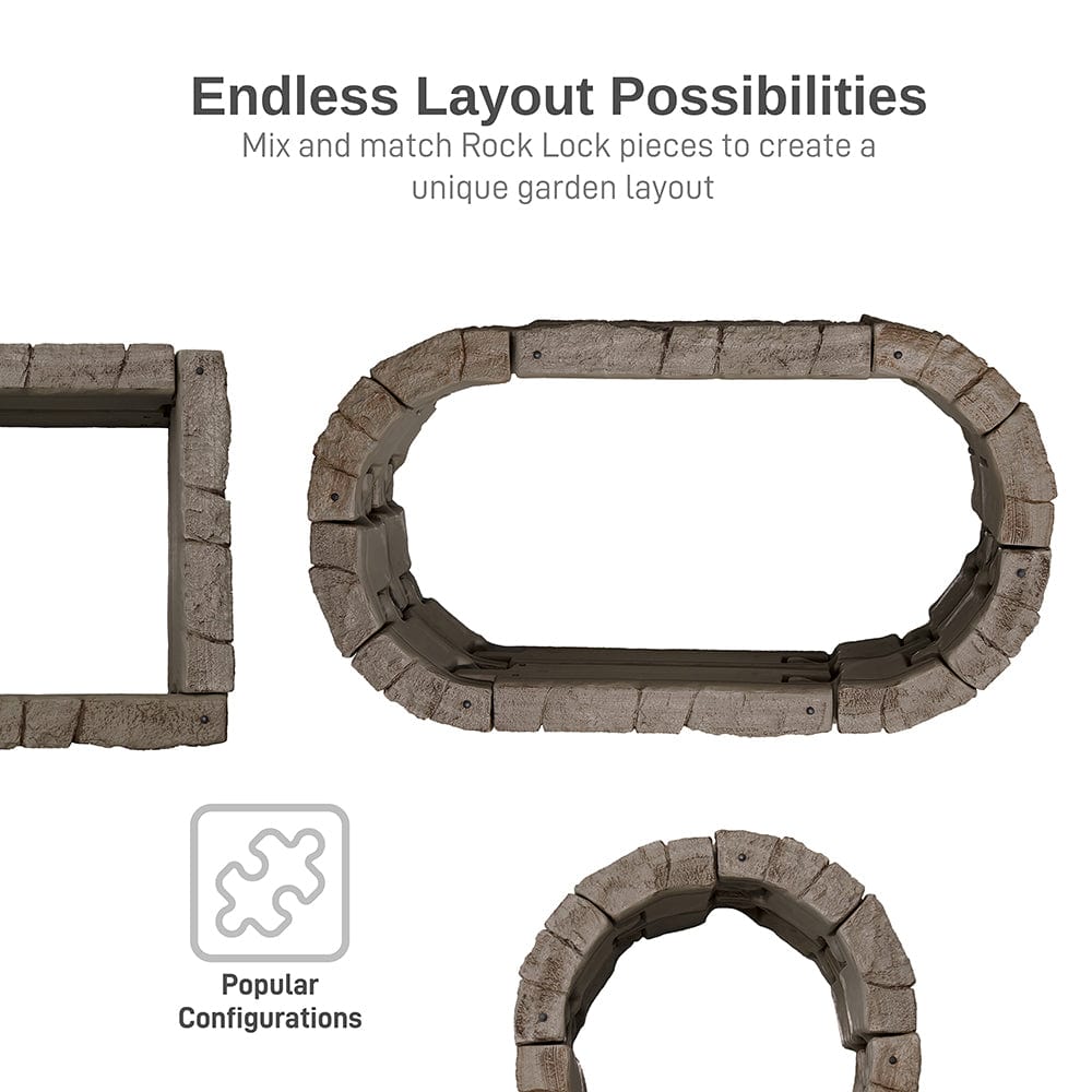 Rock Lock Raised Garden Bed End Rock Pack