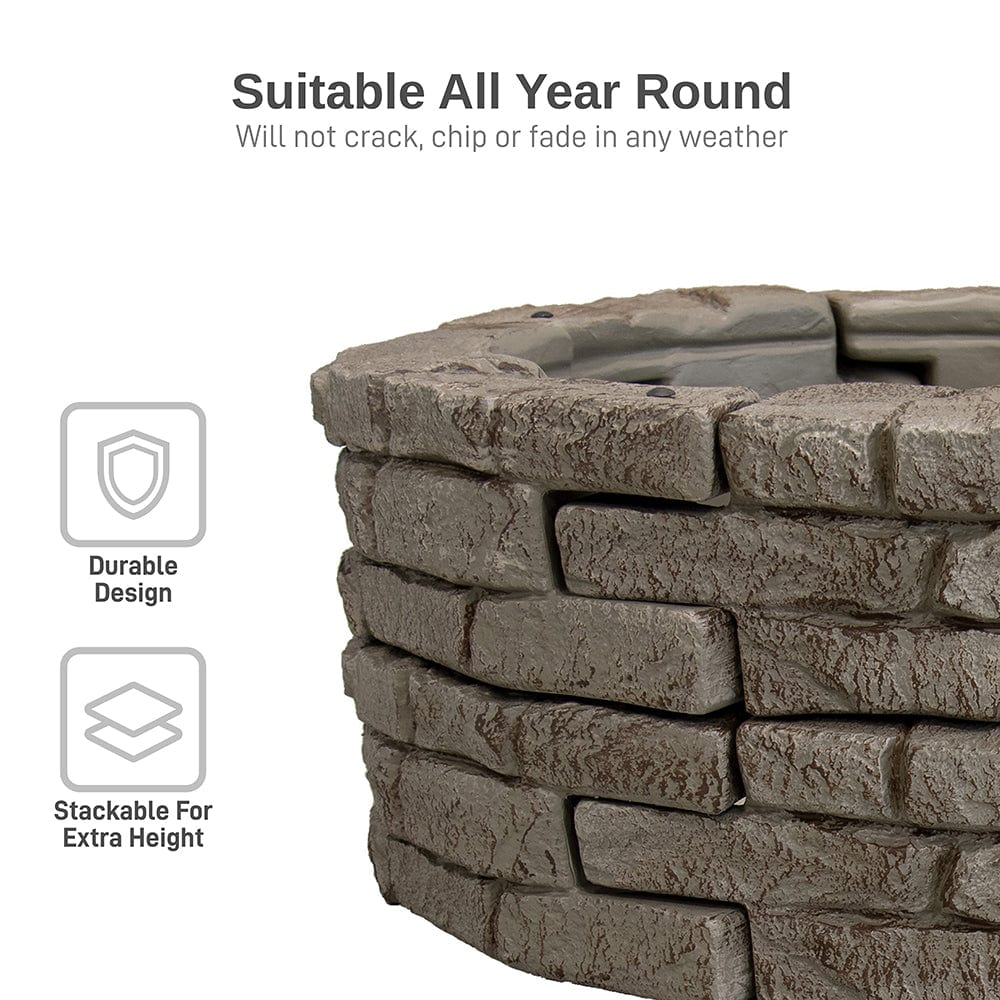 Rock Lock Raised Garden Bed End Rock Pack