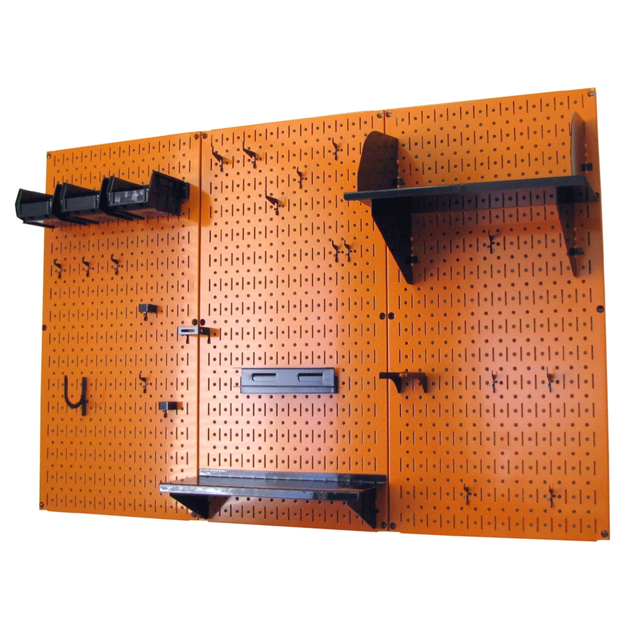 4' Metal Pegboard Standard Tool Storage Kit - Orange Toolboard & Black Accessories alt 0