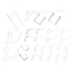 Slotted Metal Pegboard Hook Kit - White Toolboard Hooks alt 0