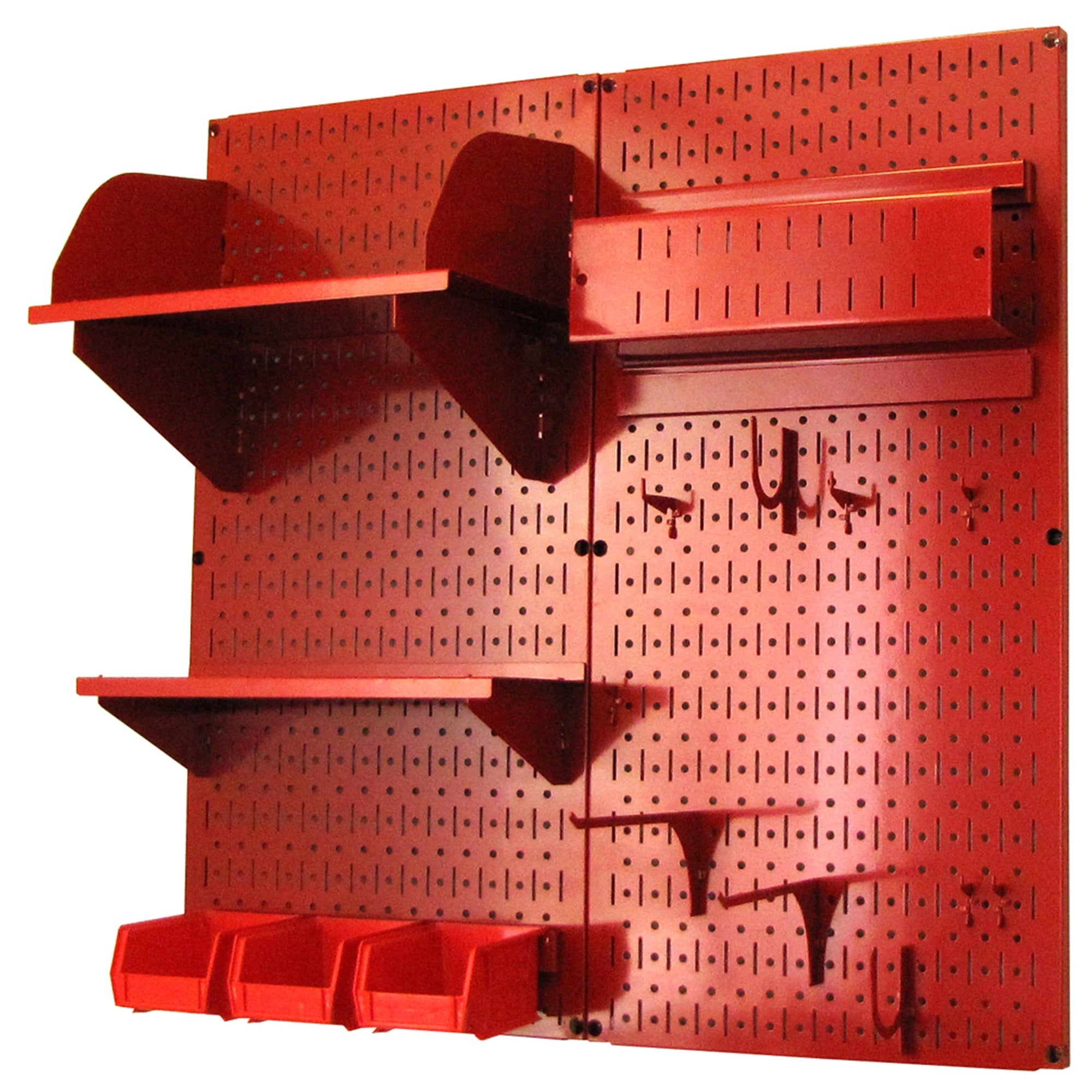 Pegboard Hobby Craft Pegboard Organizer Storage Kit with Red Pegboard and Red Accessories alt 0