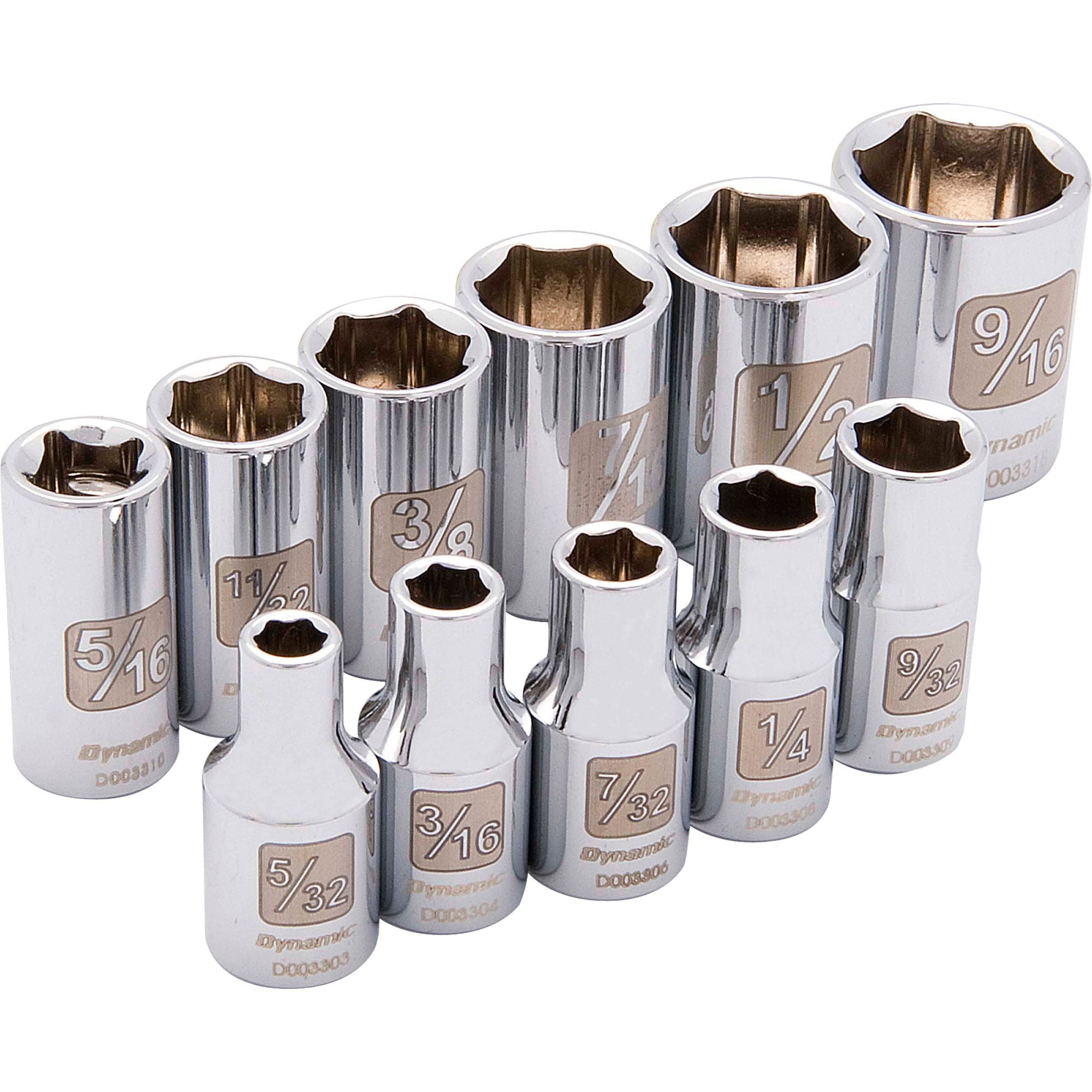 1/4" Drive 11pc 6-Point Standard SAE Socket Set - 5/32" - 9/16" alt 0