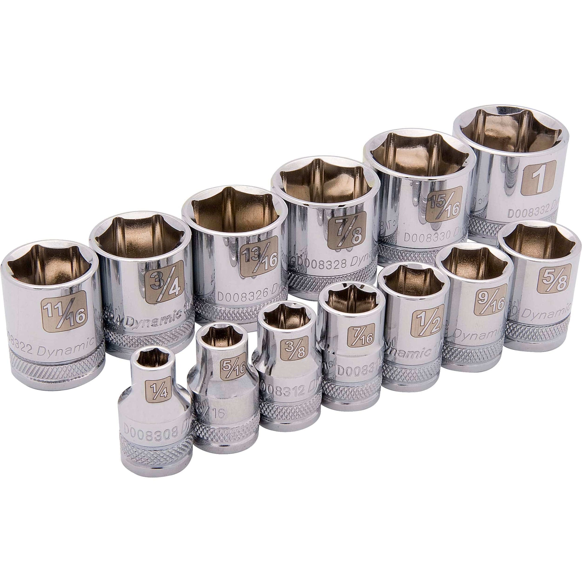 3/8" Drive 13pc 6-Point Standard SAE Socket Set, 1/4" - 1" alt 0