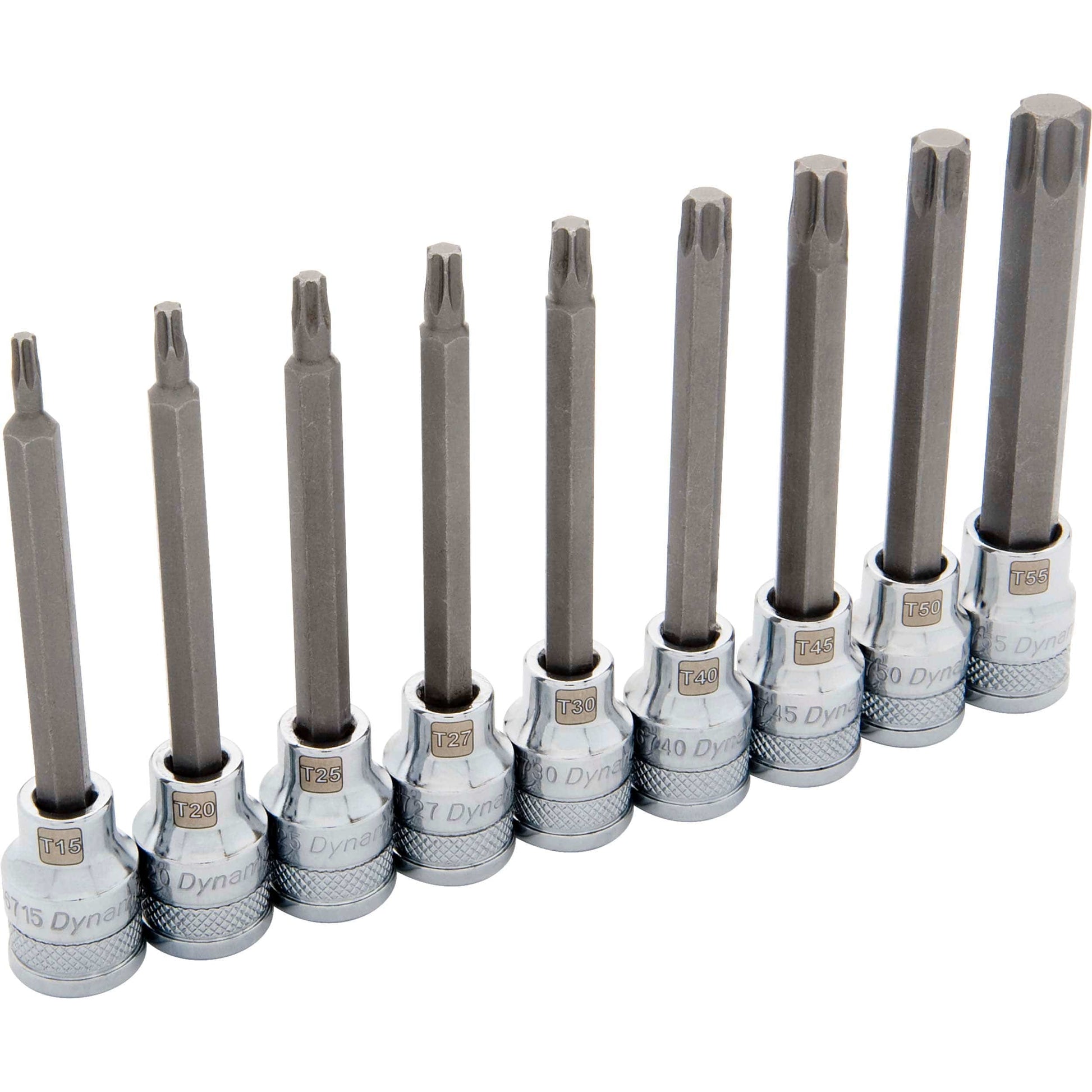 3/8" Drive 9pc Long Torx Socket Set, T15 - T55 alt 0